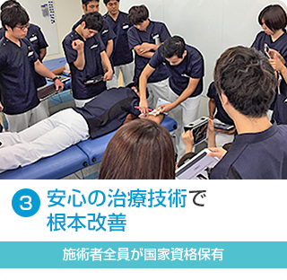 安心の治療技術で根本改善