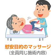 慰安目的のマッサージ(全員同じ施術内容)